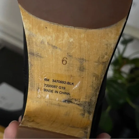 FRYE and Co ODESSA BLACK CUFF SUEDE LEATHER CLOG CLOGS BOOTS size 6 - Picture 5 of 5